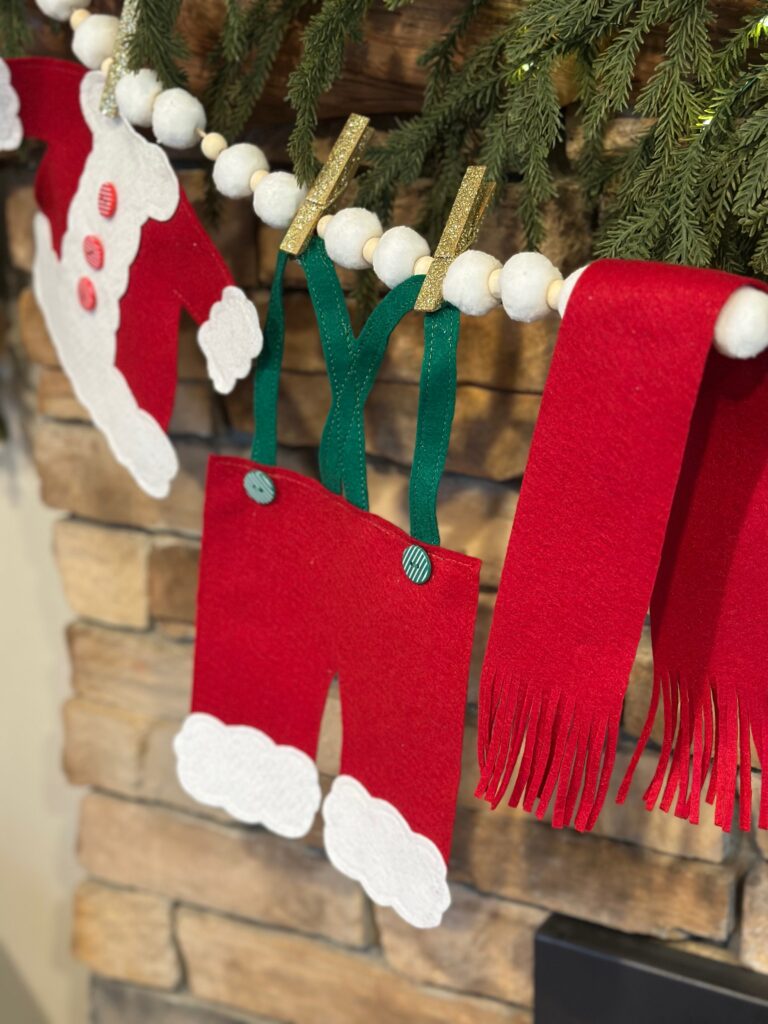Santa's Clothesline close-up of pants