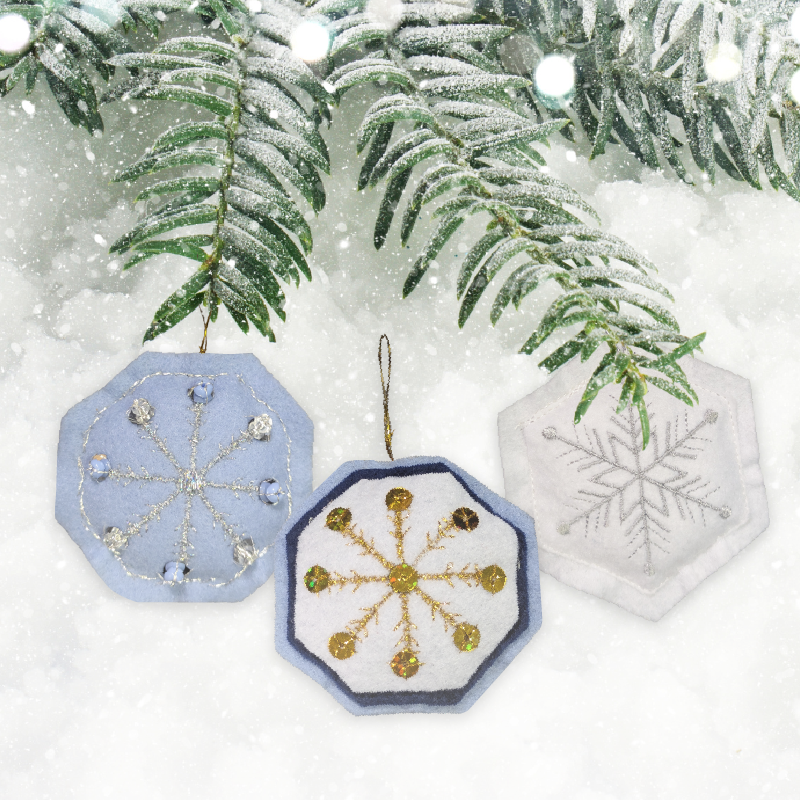 Felt Snowflake Ornaments