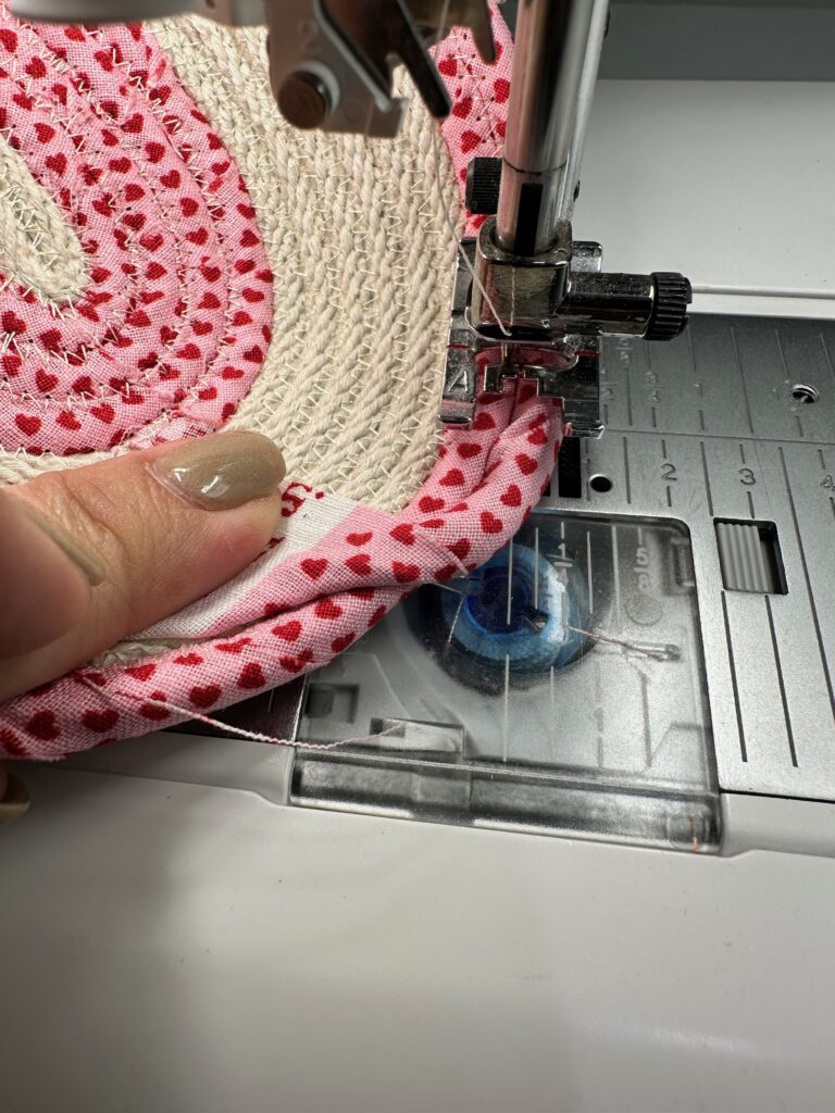 wrapping rope end with fabric