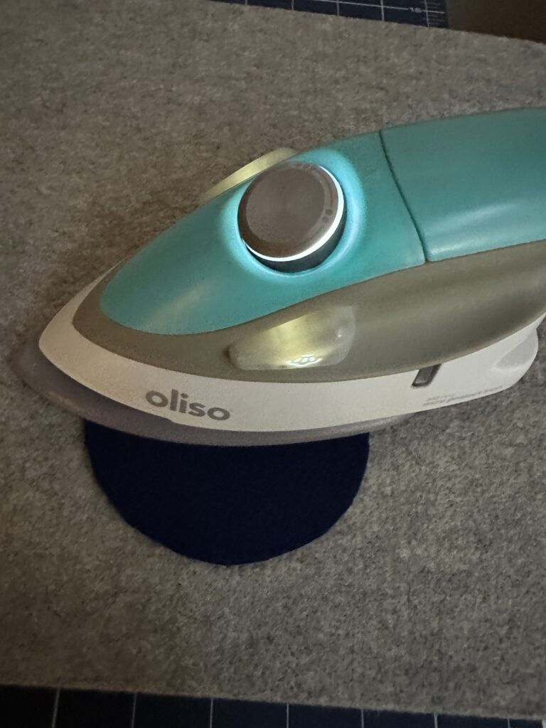 iron on top of Felty circles