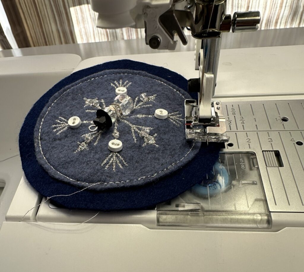 stitching ornament circles together