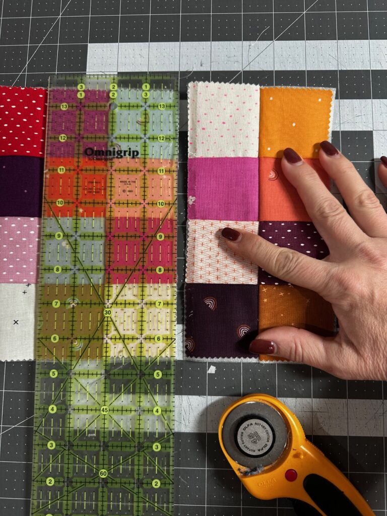 trimming patchwork panel