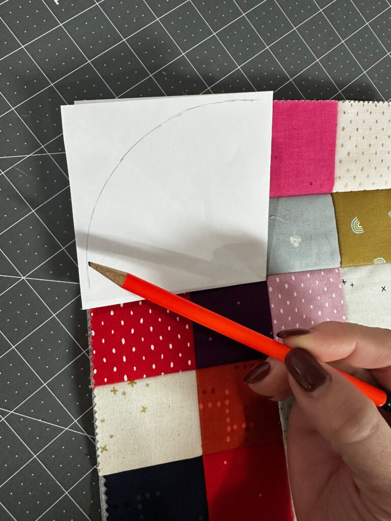 creating half-circle template