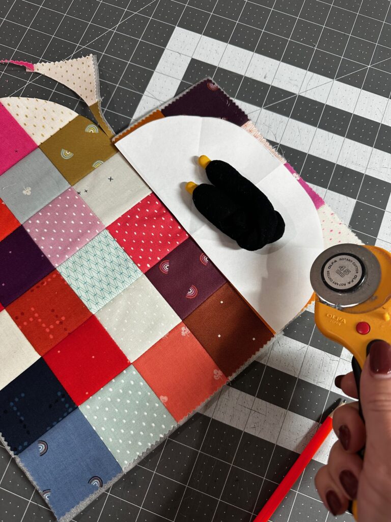 cutting remaining heart shape