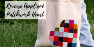 patchwork heart tote