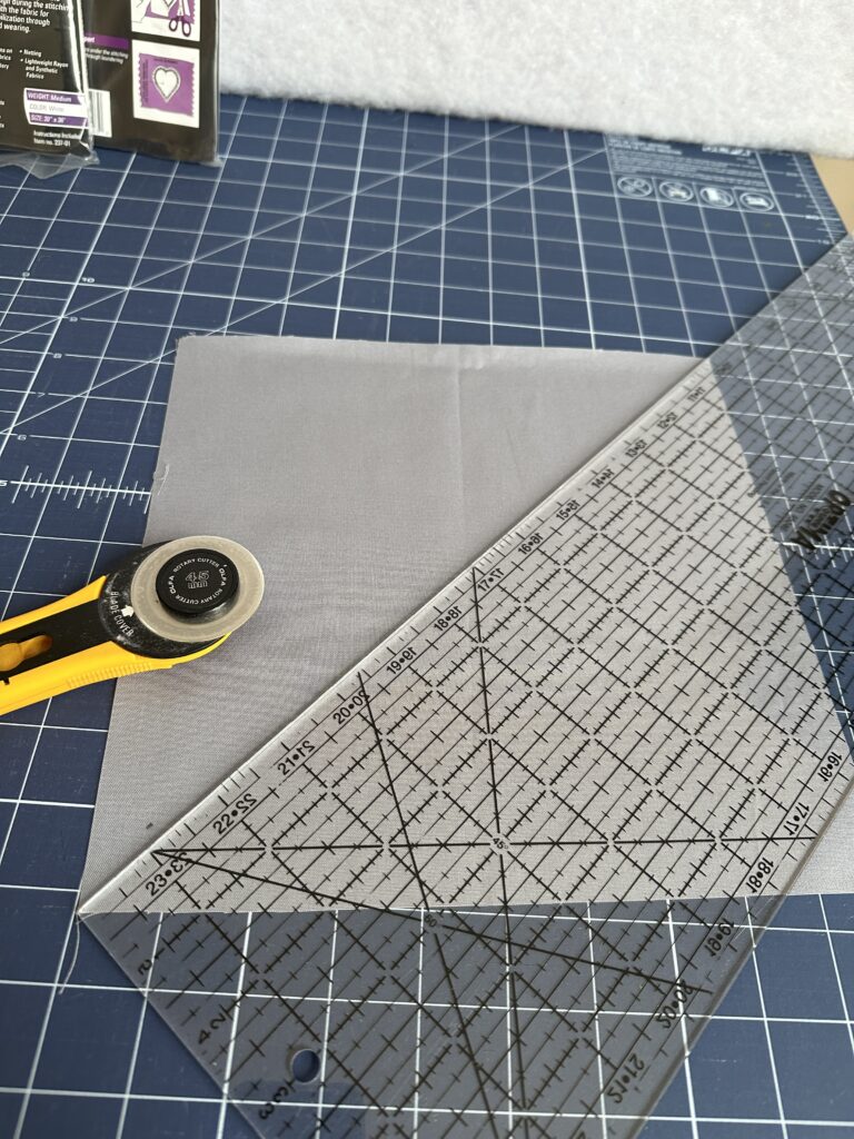cutting triangles for bandanas