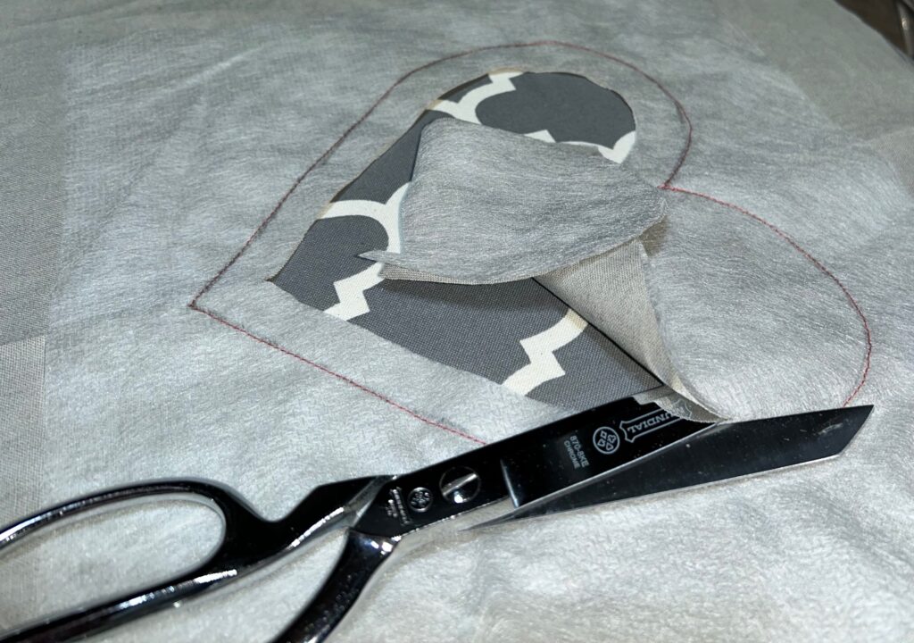 trim heart through all layers