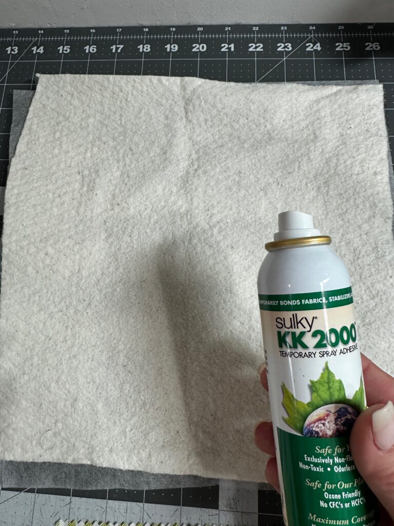 batting over stabilizer in hoop