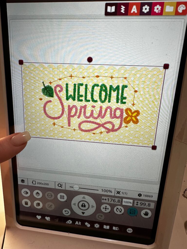 Welcome Spring design on screen