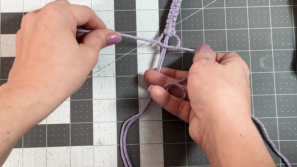 creating square knot, step 5
