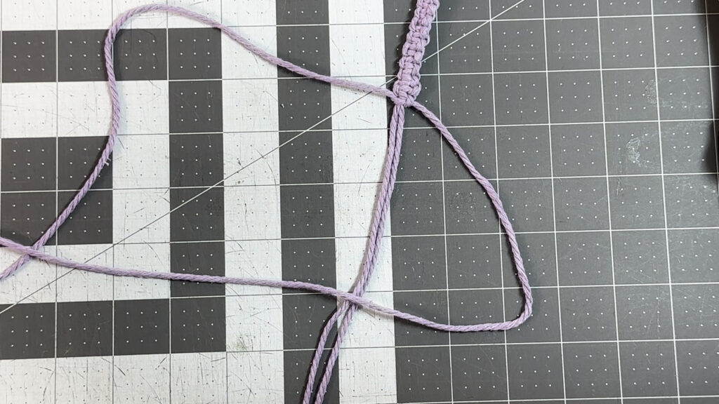 creating square knot, step 6