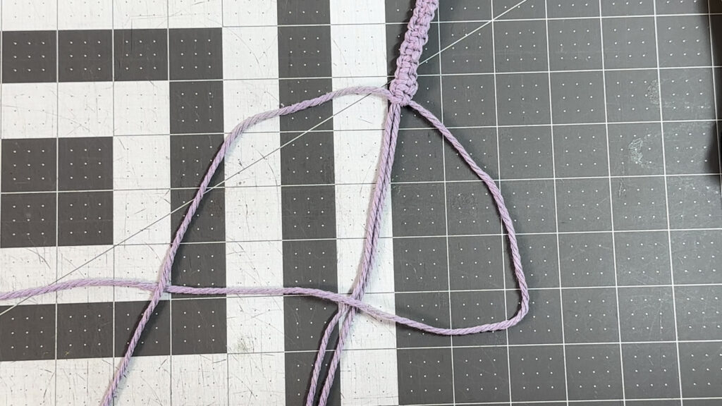 creating square knot, step 7