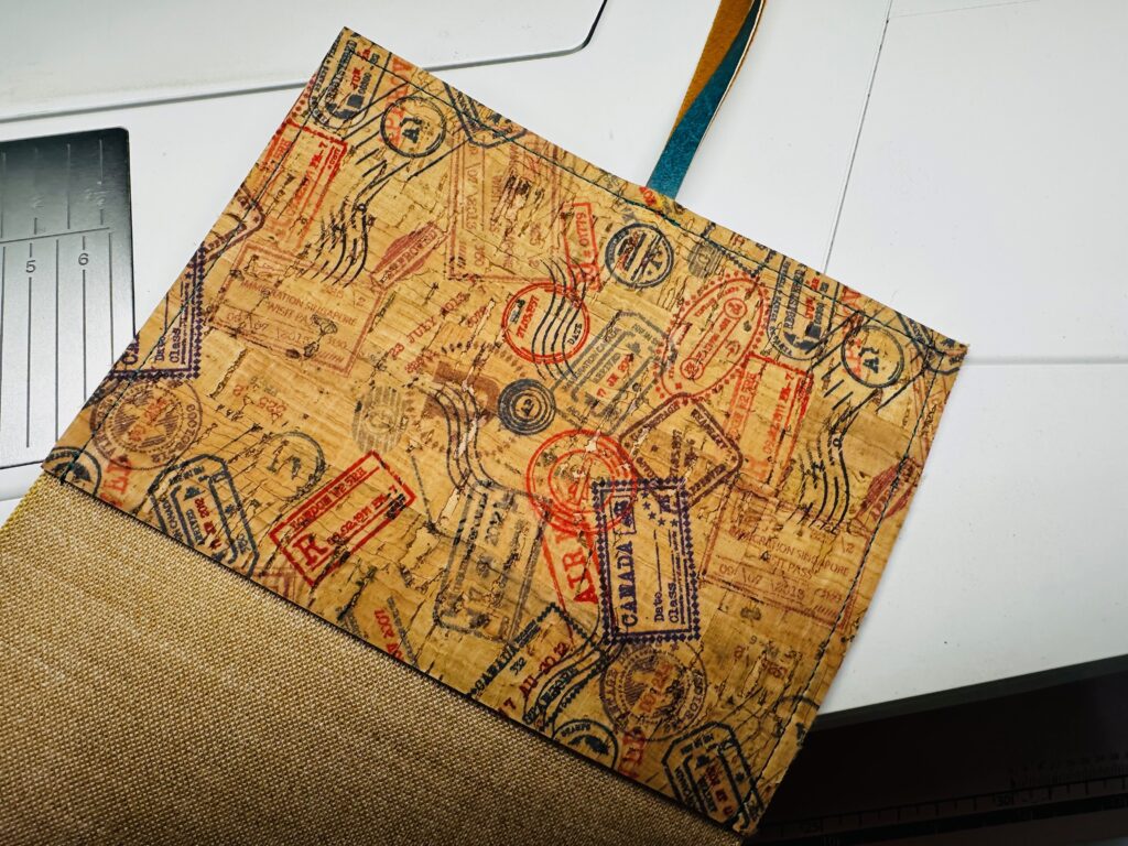 finished topstitching on Travel Tech Roll