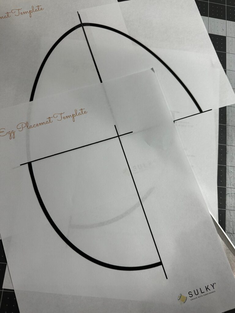 taping together egg snack mat pattern