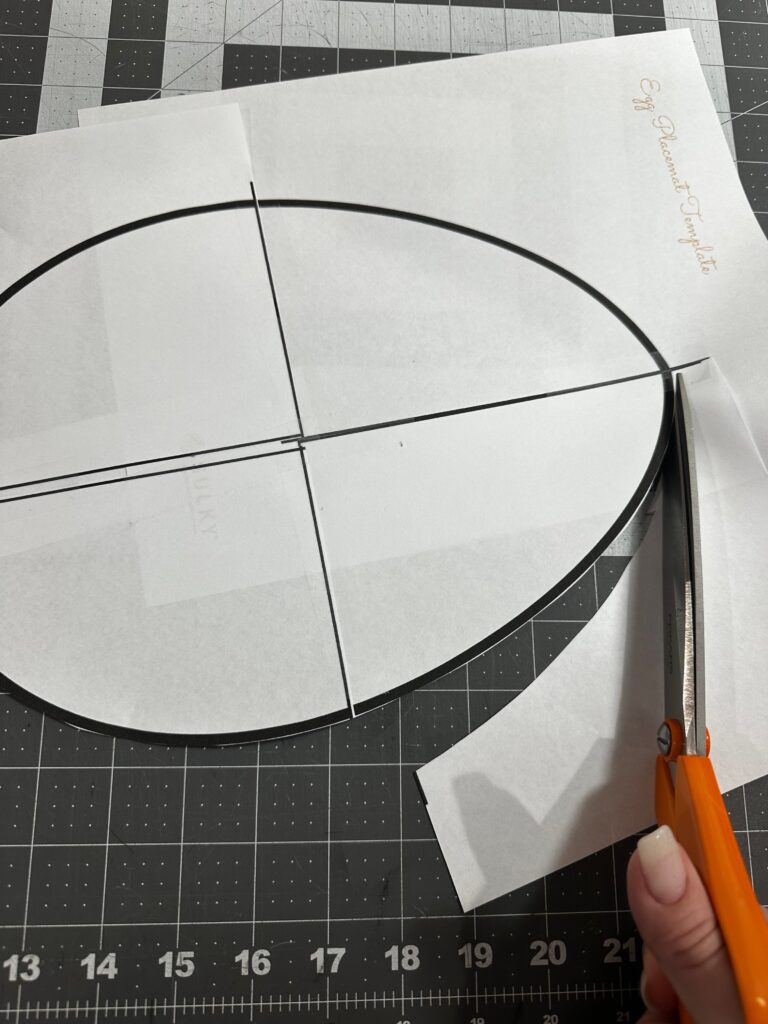 egg snack mat pattern cutting