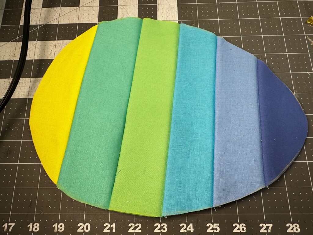 egg snack mat trimmed