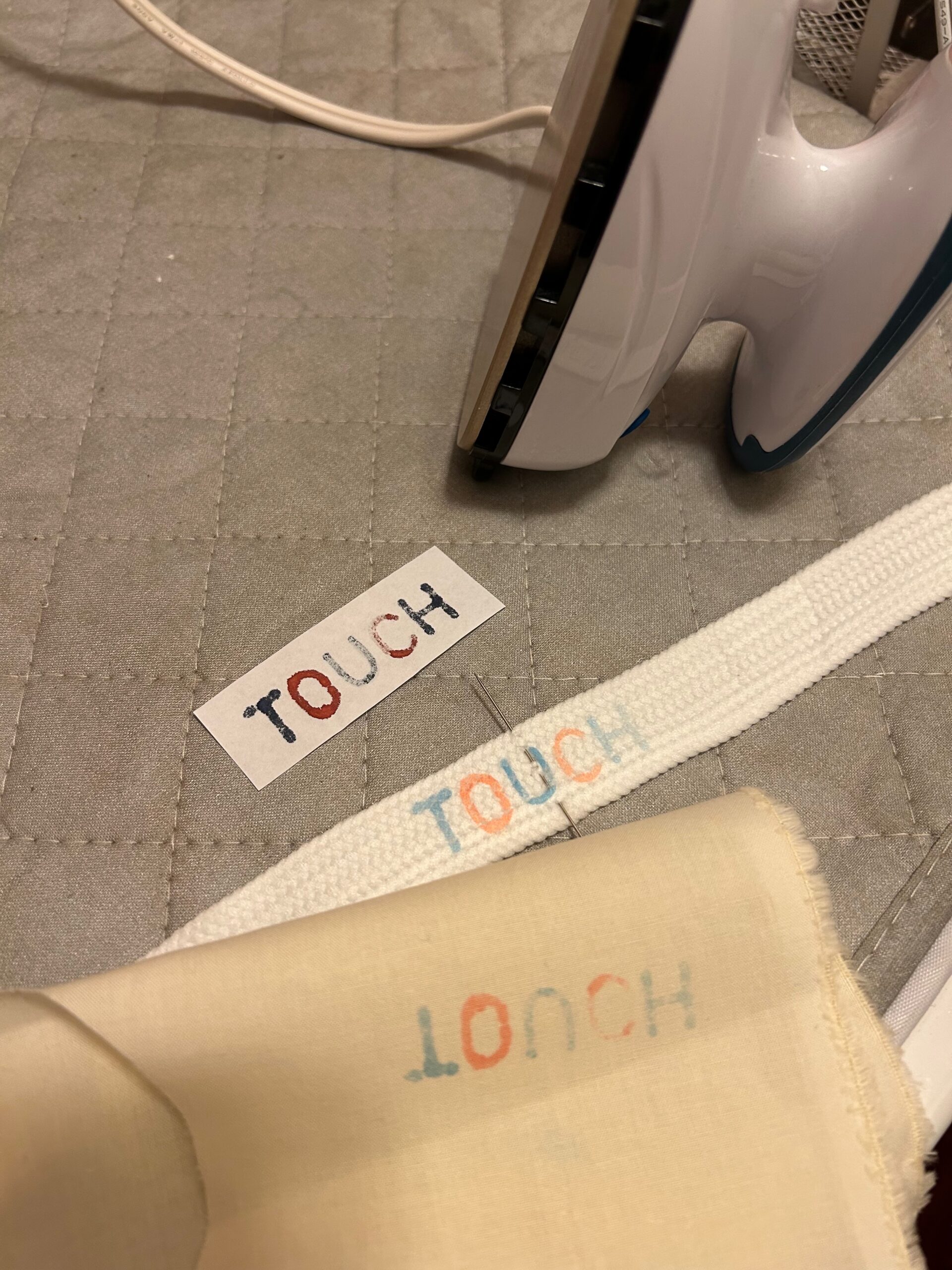 transferring designs to shoelaces with Iron-on Transfer Pens