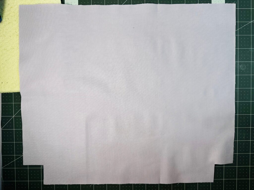 boxed corners on lining piece