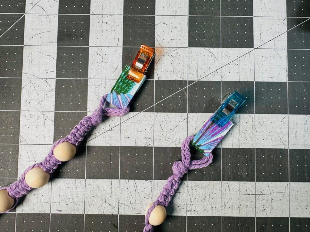 Handle Connectors around macrame handles loops