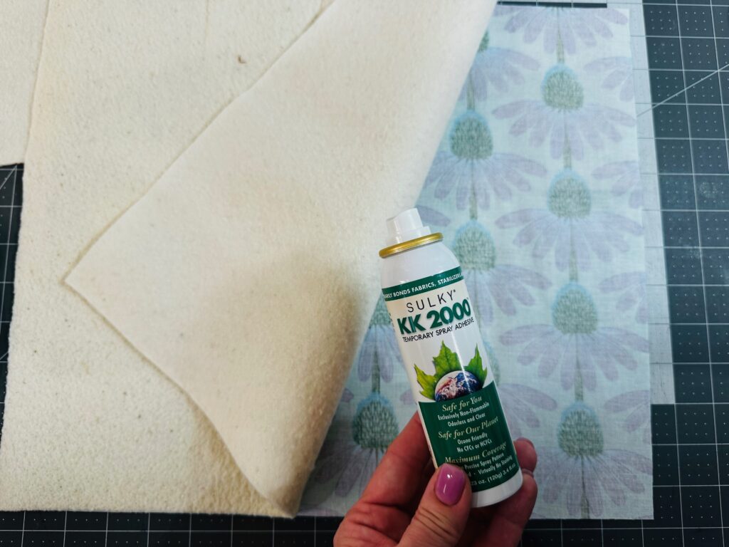 securing batting to exterior fabric