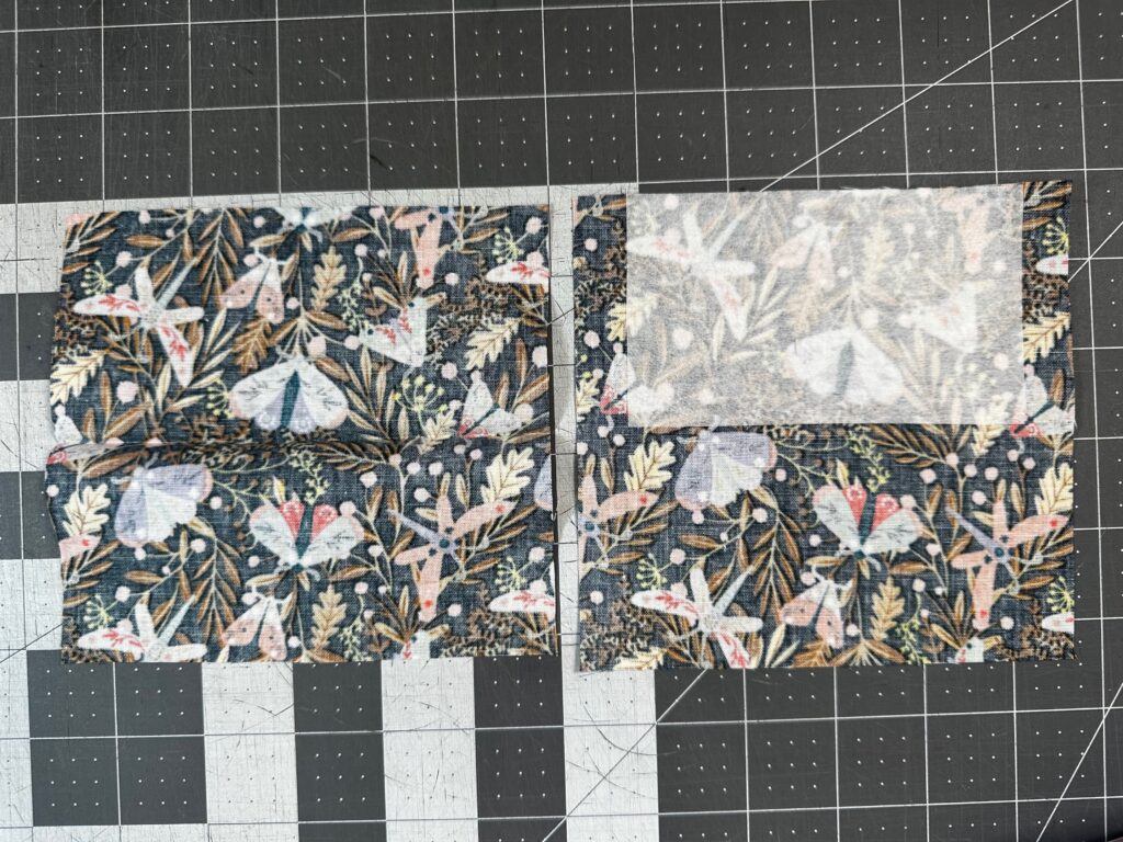 zipper pocket pieces folded in half