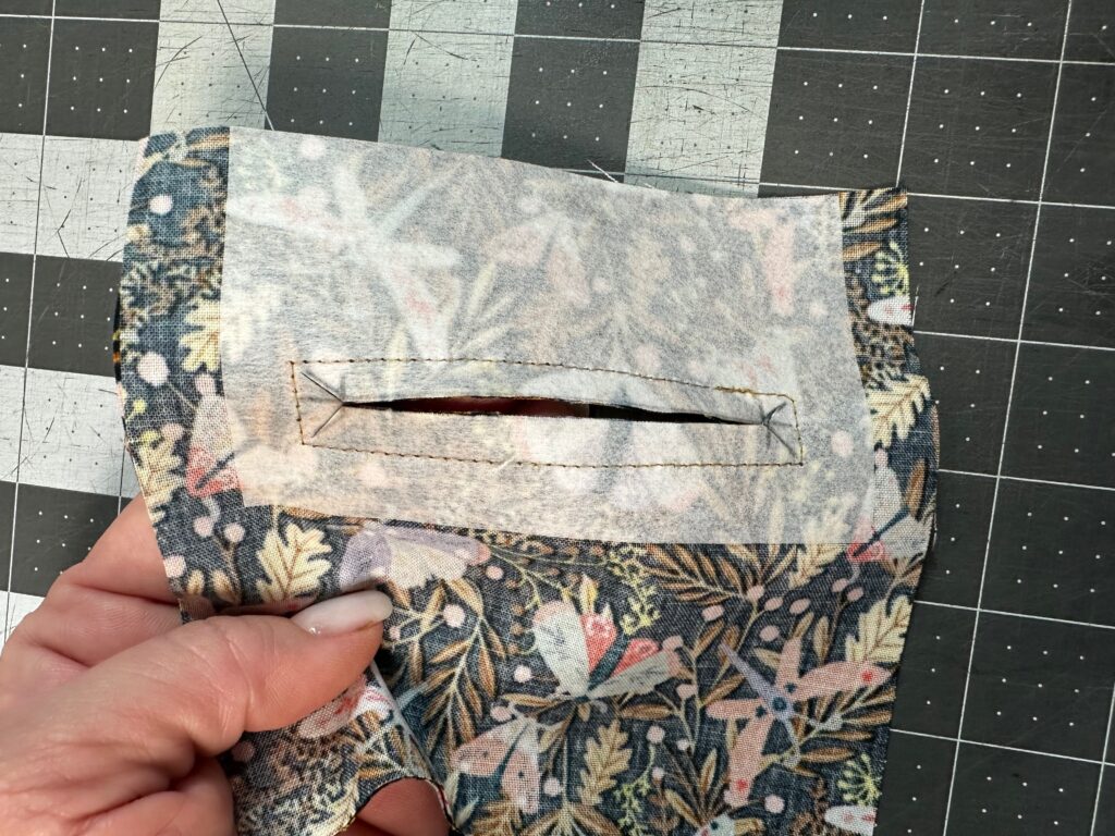 cutting along zipper lines