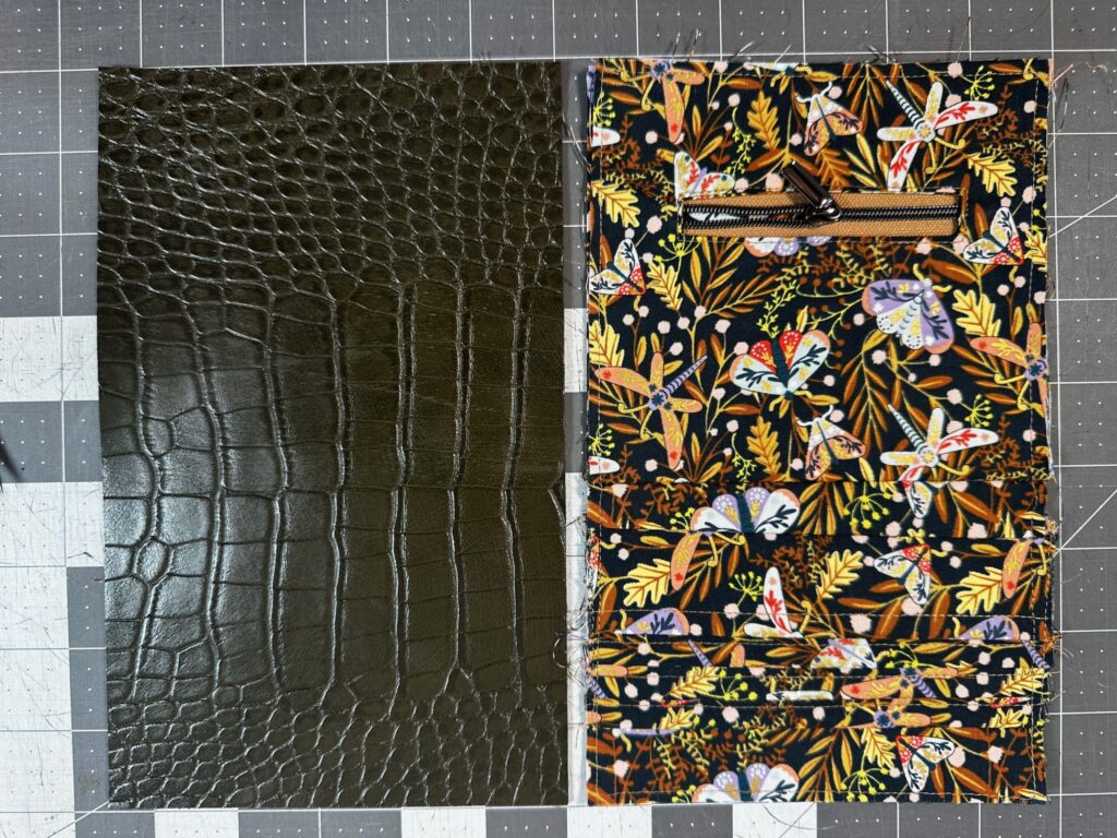 interior and exterior coin purse pieces