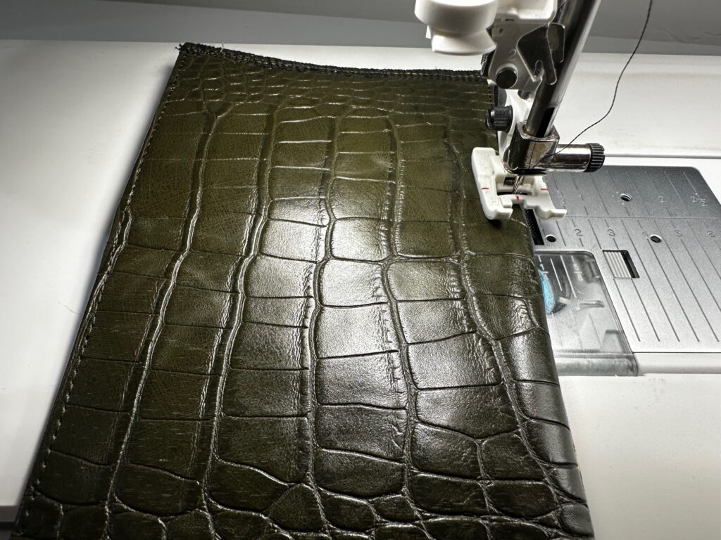 topstitching long edges