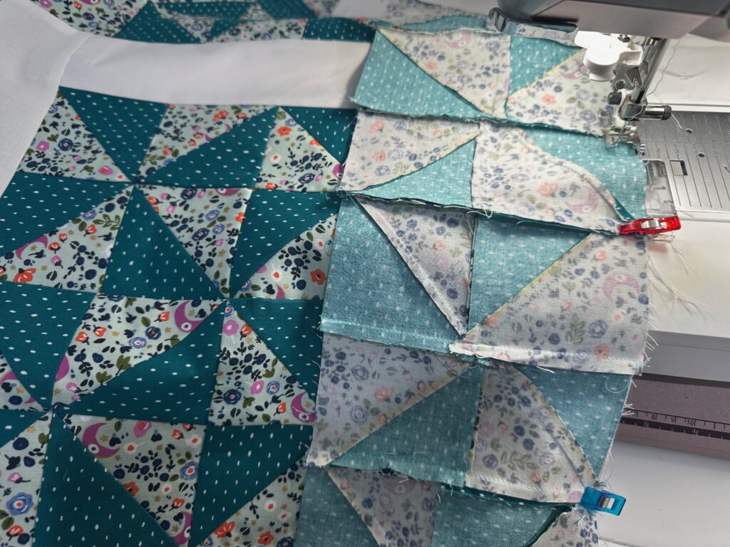 piecing pinwheel blocks