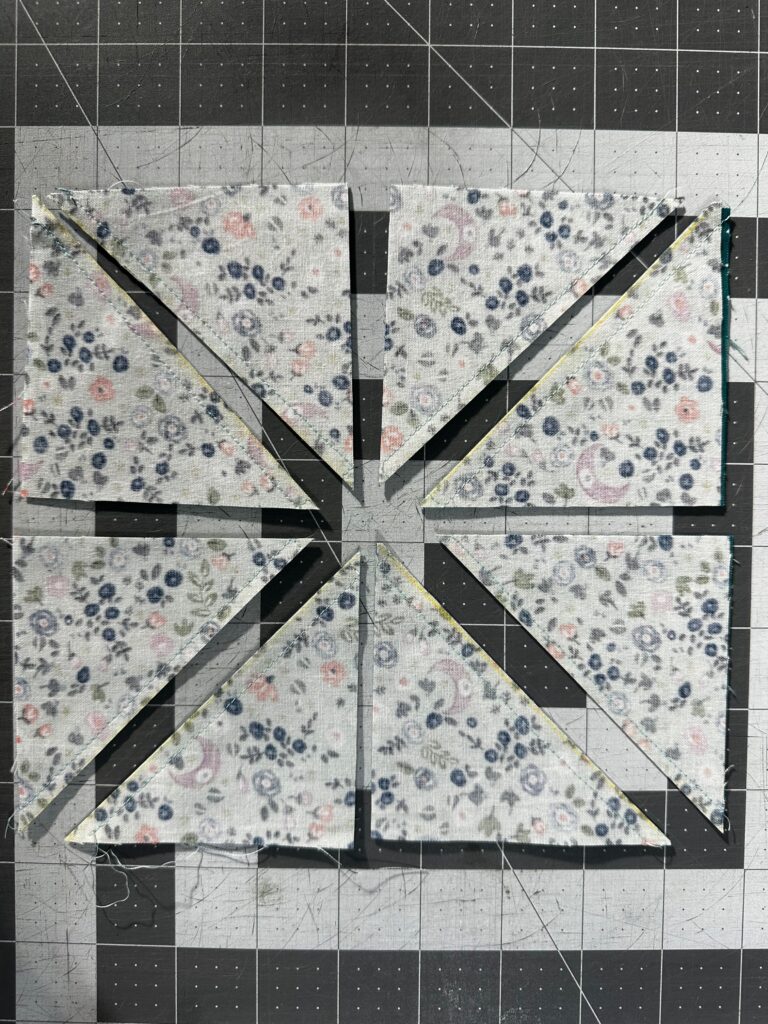 all HSTS cut for two pinwheel blocks