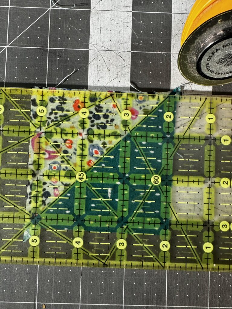 trimming HST for pinwheel block construction