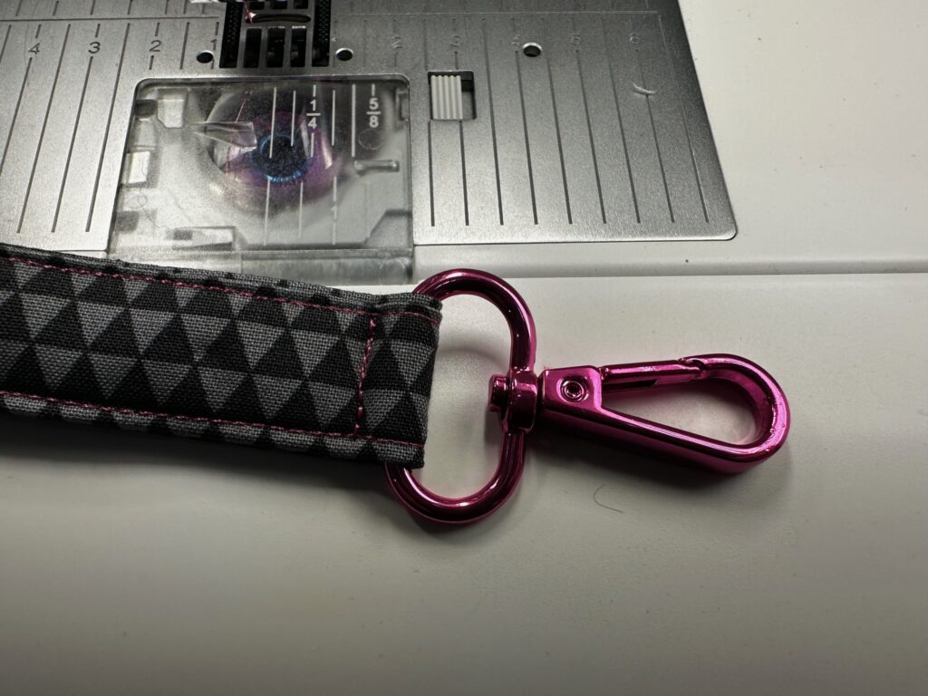 stitching that secures d-ring