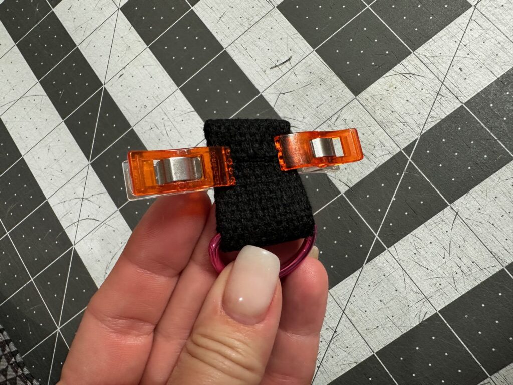 clipping webbing before sewing