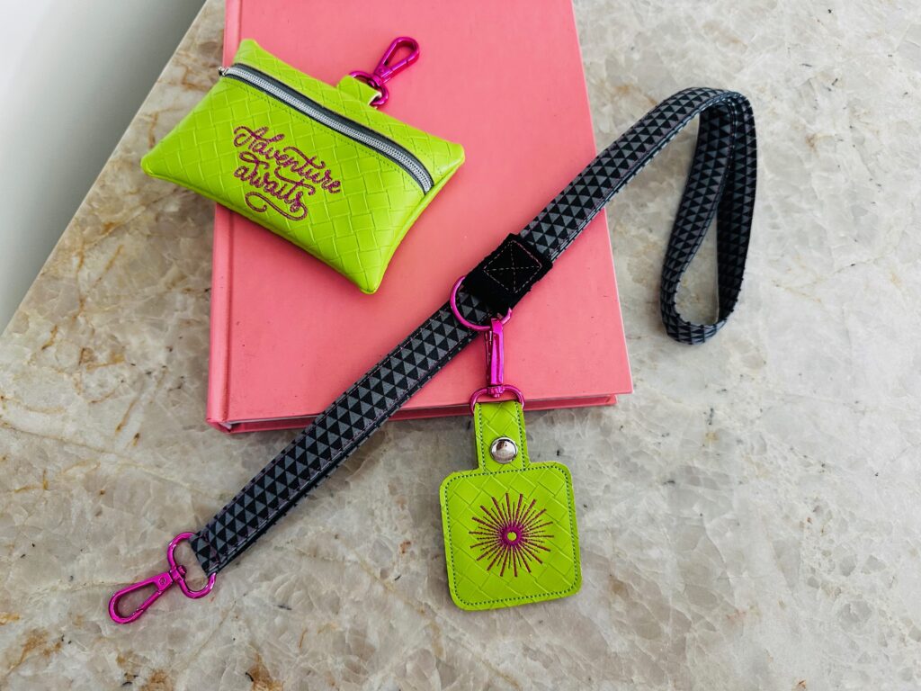 lanyard with accessory set on book