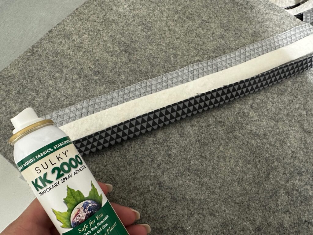 placing batting inside lanyard fabric