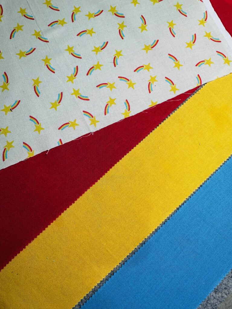 piecing together mug pillow top