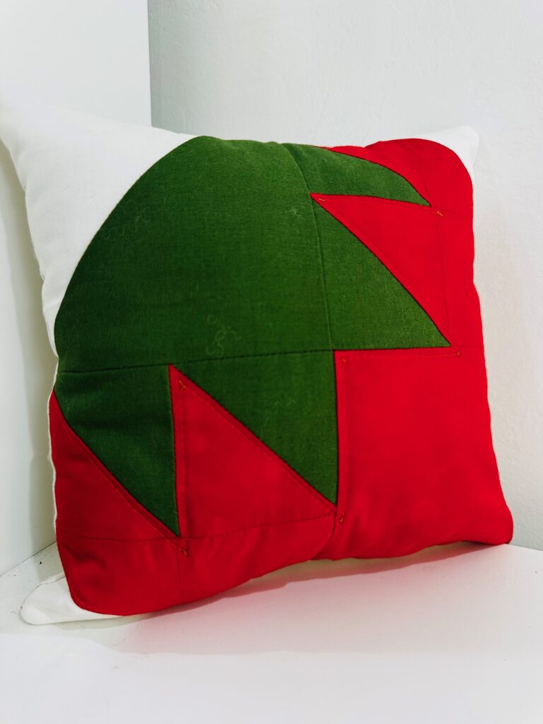 finished strawberry pillow