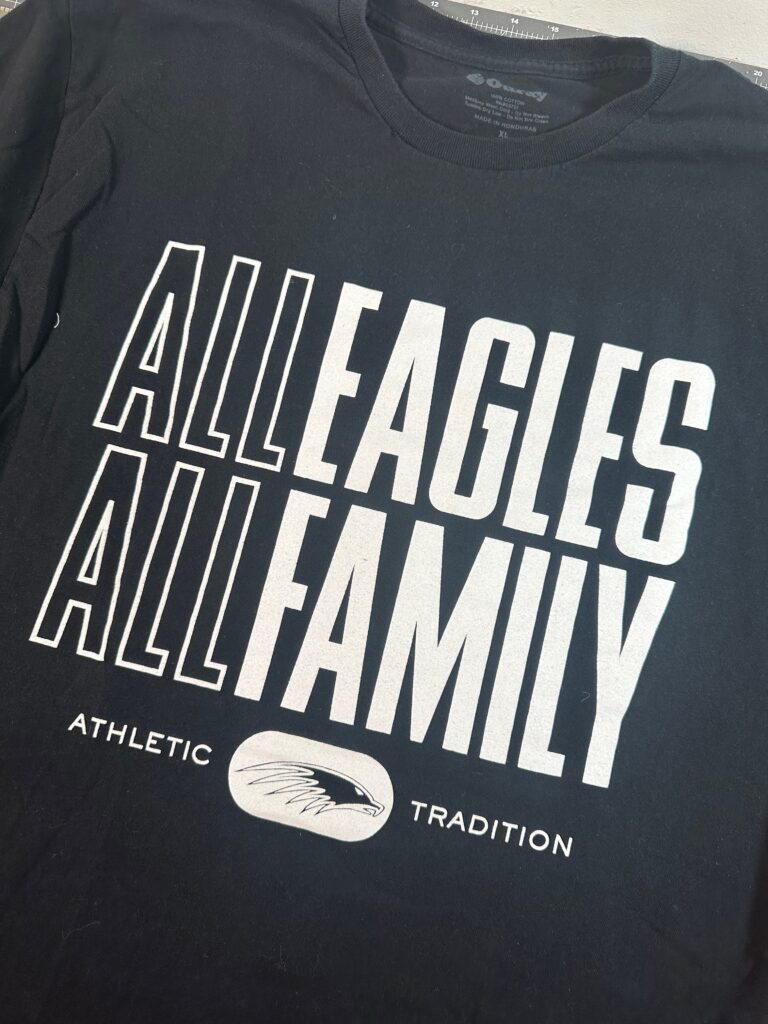 t-shirt prep for tote bag