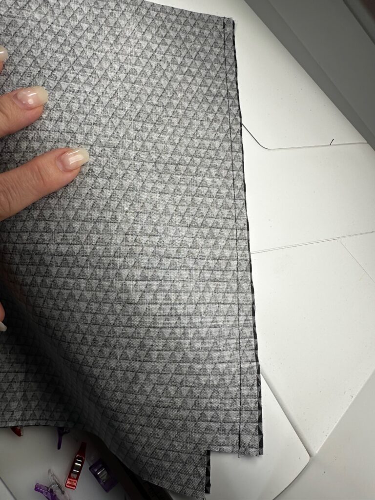 stitching lining edges