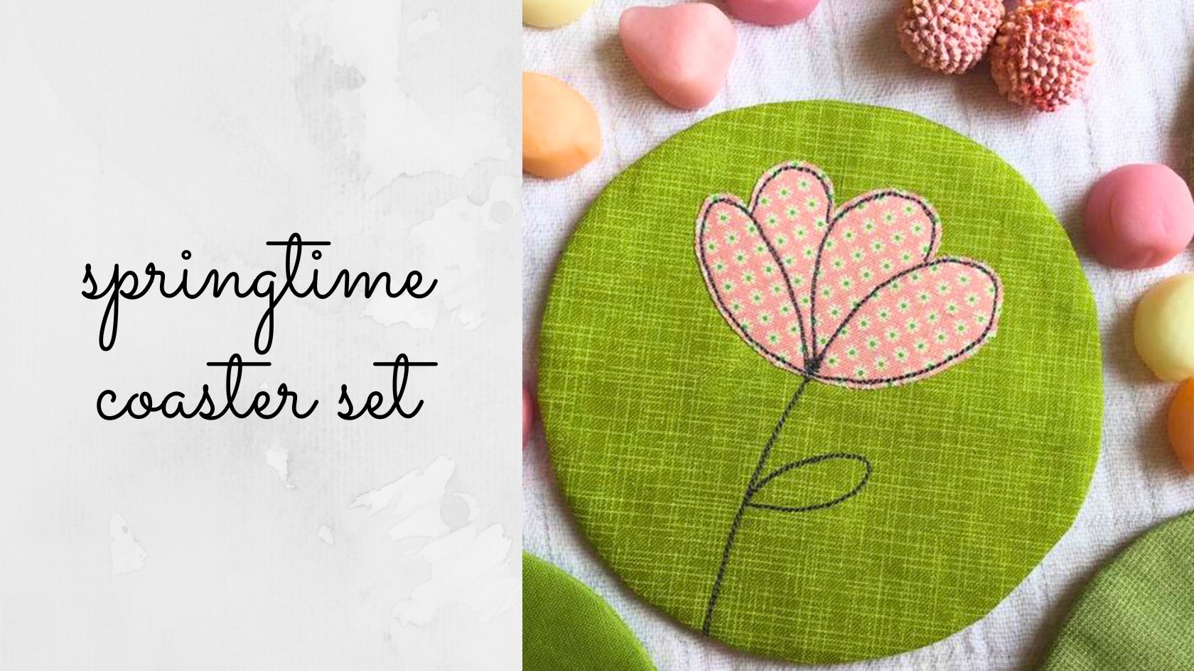 Spring Wool Coasters Springtime Coasters Free Pattern - Sulky