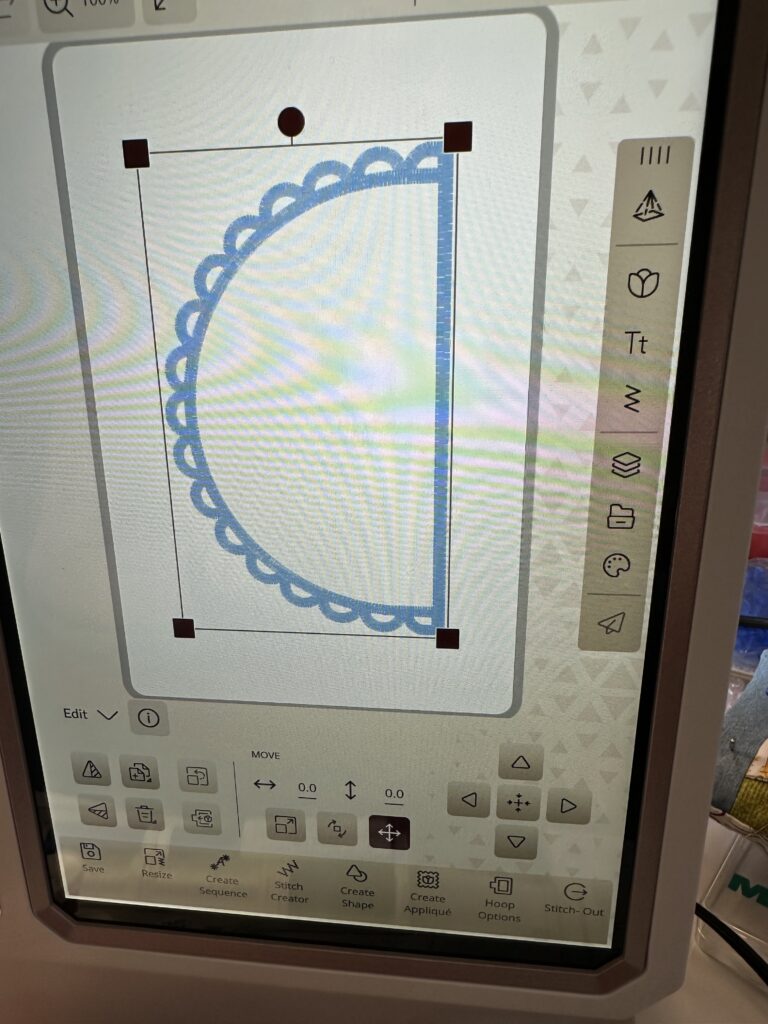 load bunting design into machine