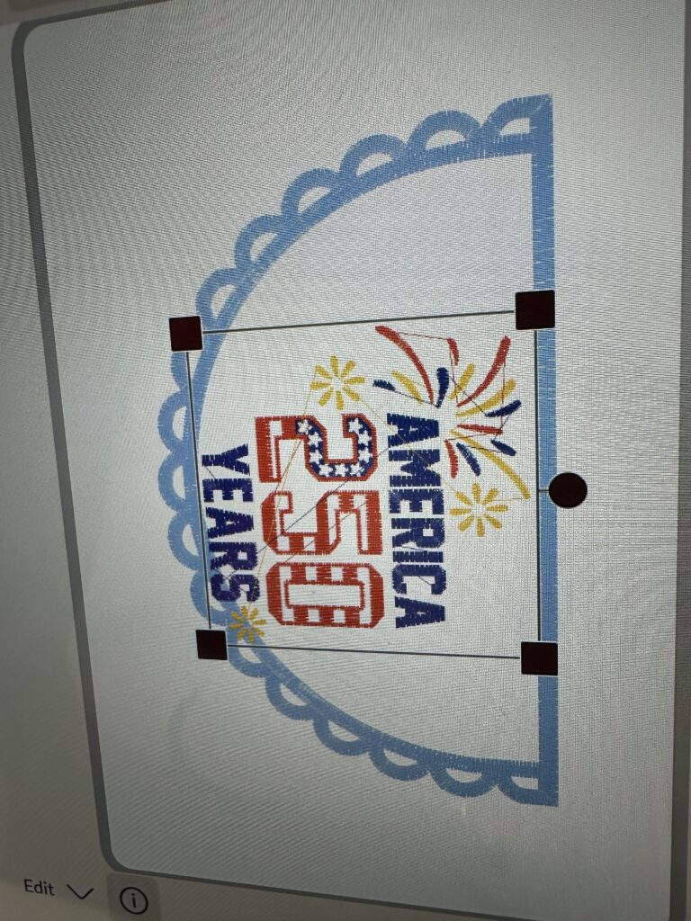 moving design to fit within bunting design