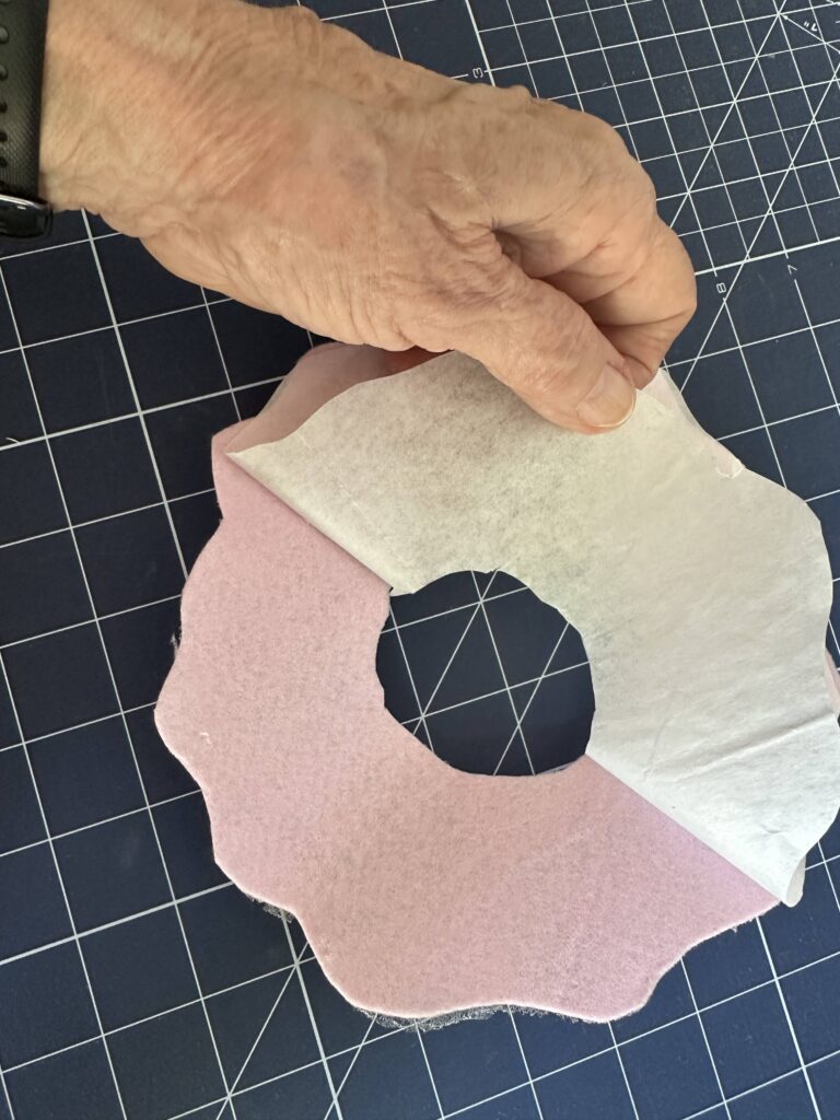 removing paper backing from icing piece