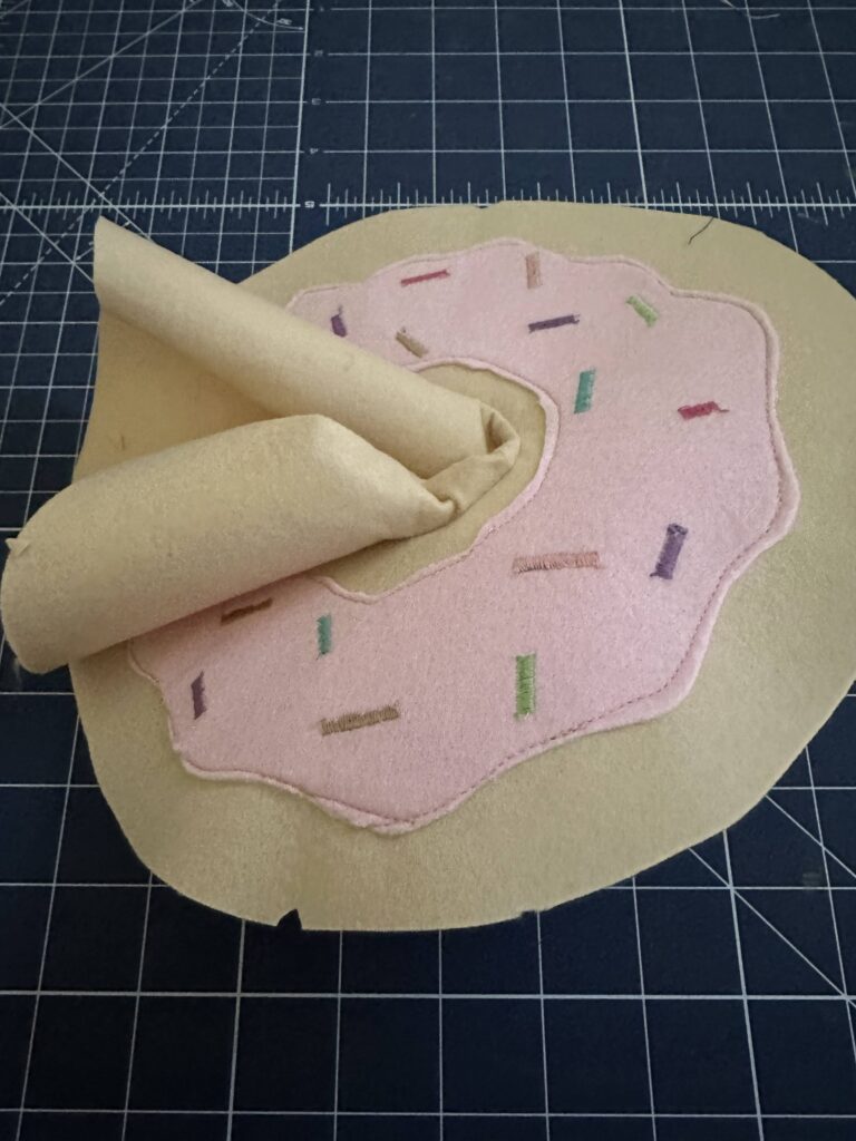 turning donut right side out
