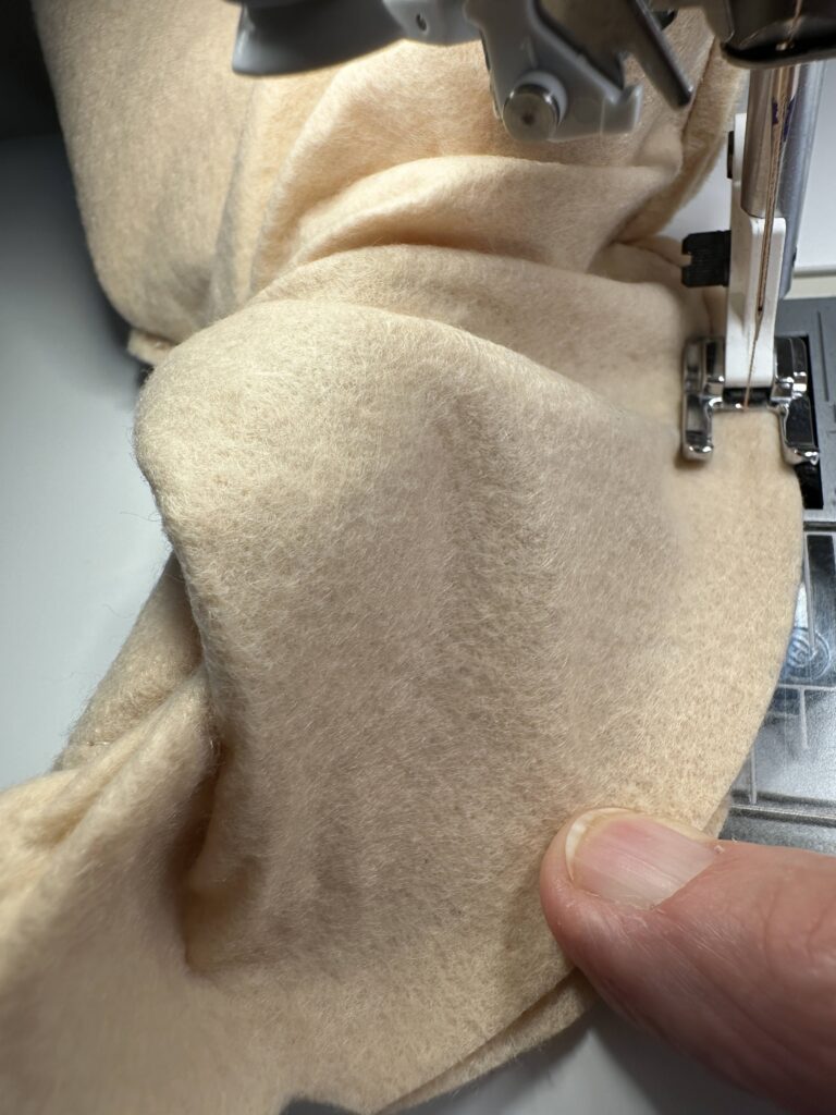 stitching from one notch to another