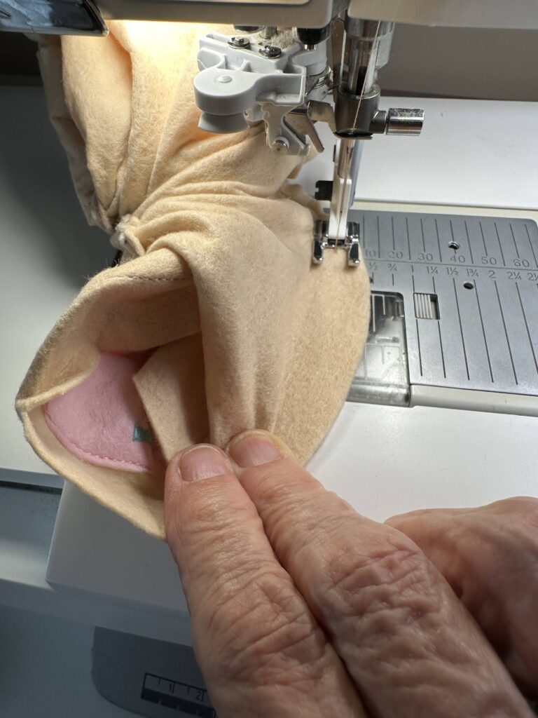 keep stitching donut edge