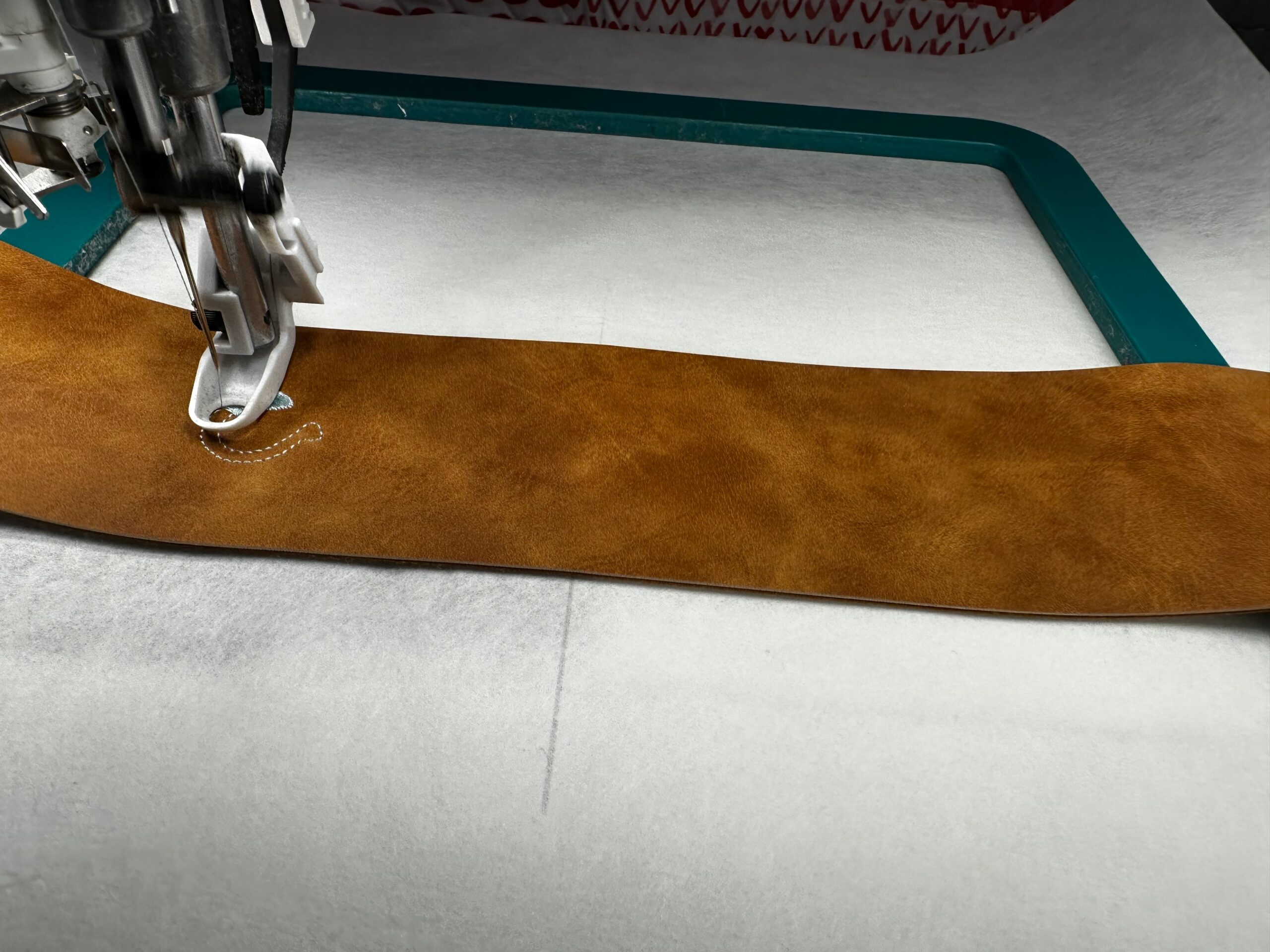 Sabrina embroidery on faux leather