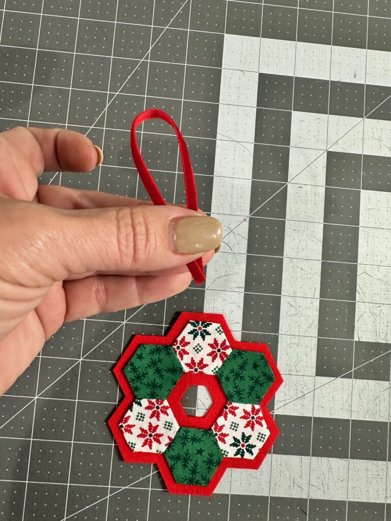 adding hanging loop to top of ornament