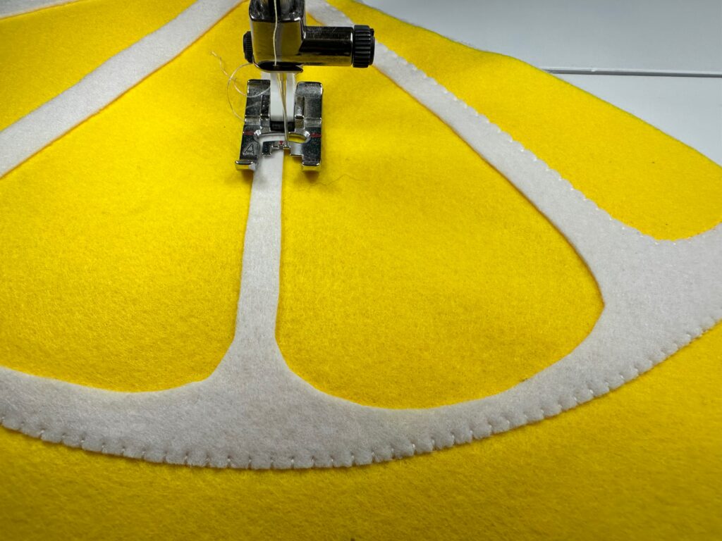 lemon pith done by applique