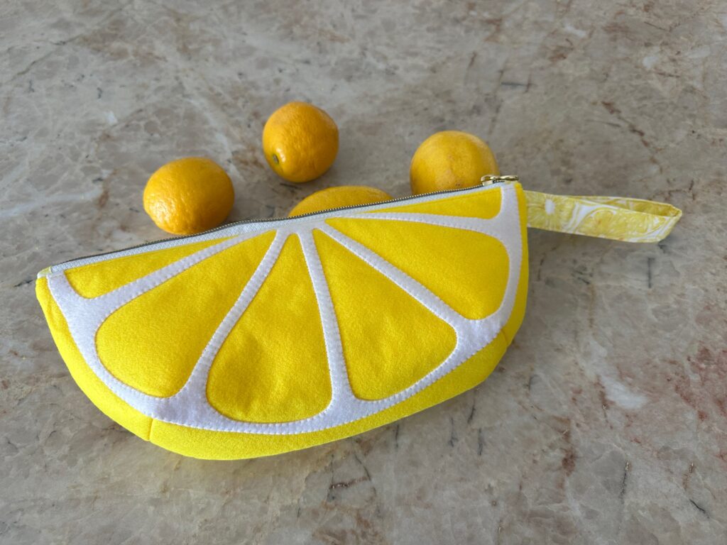Lemon Slice Zip Pouch - Sulky